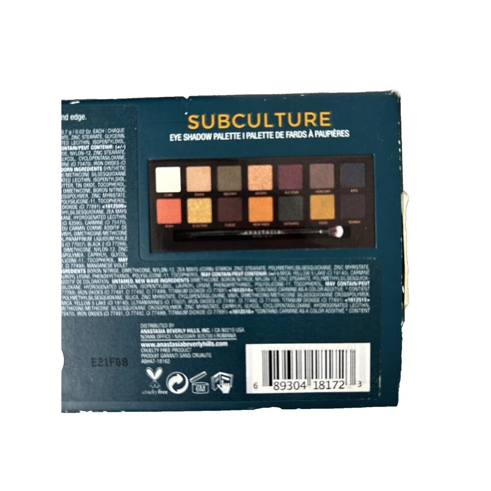 Anastasia Beverly Hills Subculture Eye Shadow Makeup Palette 14 Shades Total NEW